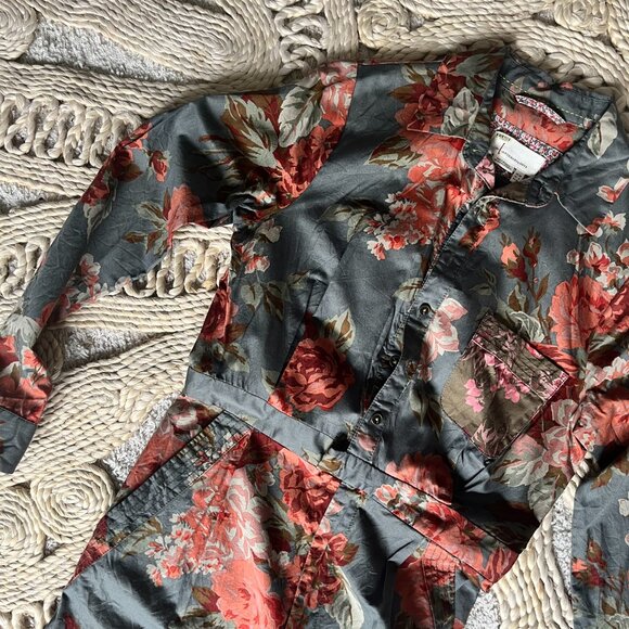 Anthropologie Fiona Floral Utility Jumpsuit - Picture 6 of 6